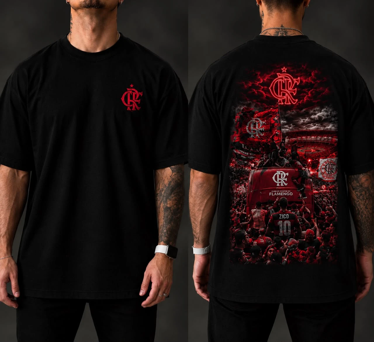 Camiseta Flamengo Torcida Maracanã em Chamas