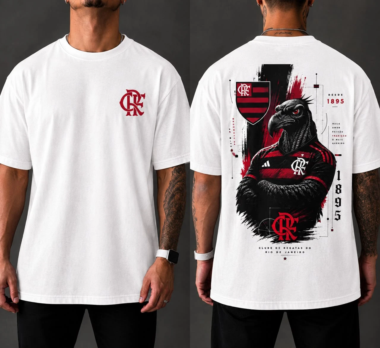 Camiseta Flamengo Urubu 1895 Branca