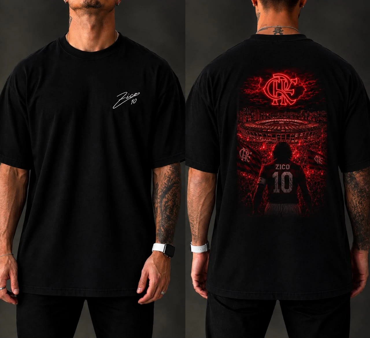 Camiseta Flamengo Zico 10 no Maracanã