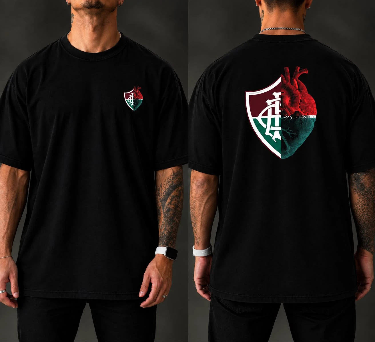 Camiseta Fluminense Coração Tricolor